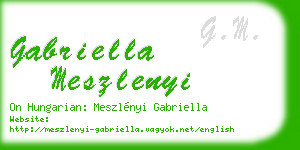 gabriella meszlenyi business card